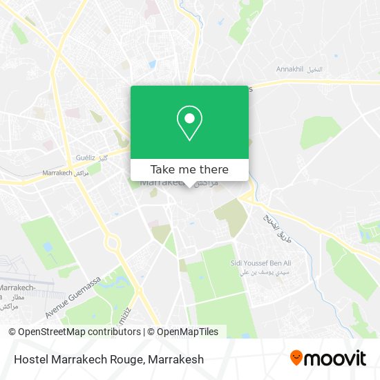 Hostel Marrakech Rouge map