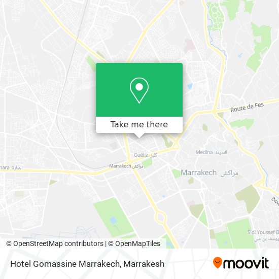 Hotel Gomassine Marrakech map