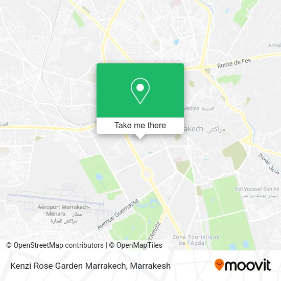Kenzi Rose Garden Marrakech map