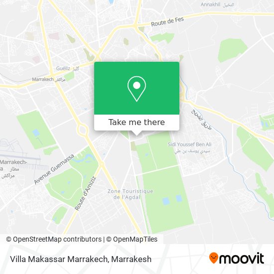 Villa Makassar Marrakech map