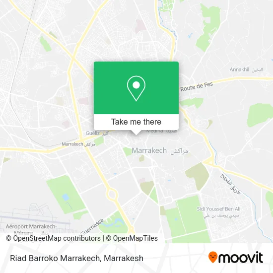 Riad Barroko Marrakech map
