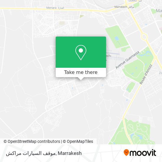 موقف السيارات مراكش map