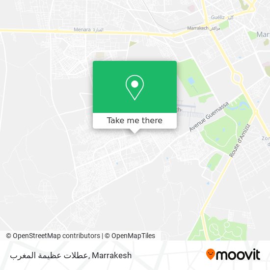 عطلات عظيمة المغرب map