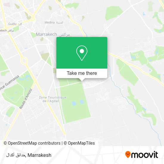 حدائق أكدال map