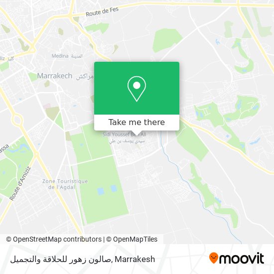 صالون زهور للحلاقة والتجميل map