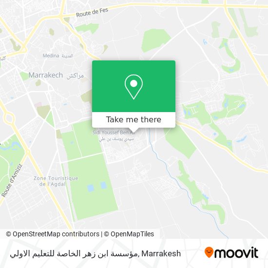 مؤسسة ابن زهر الخاصة للتعليم الاولي map