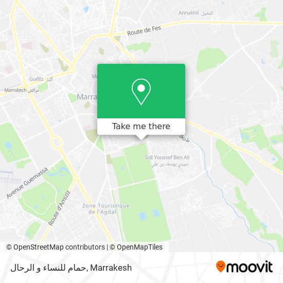 حمام للنساء و الرحال map