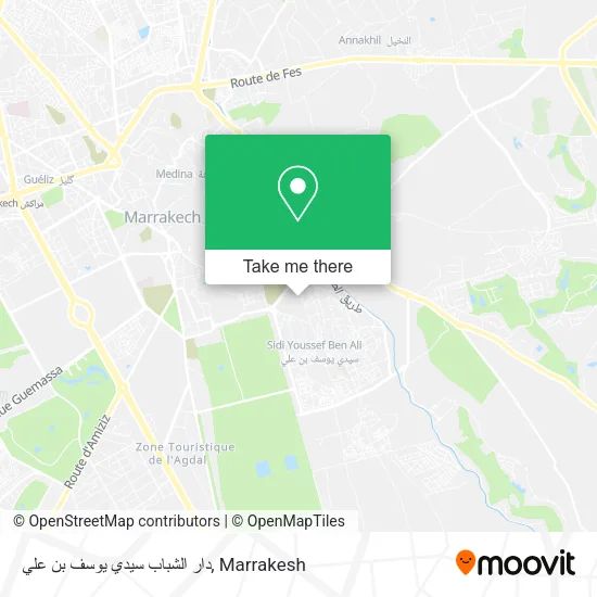 دار الشباب سيدي يوسف بن علي plan