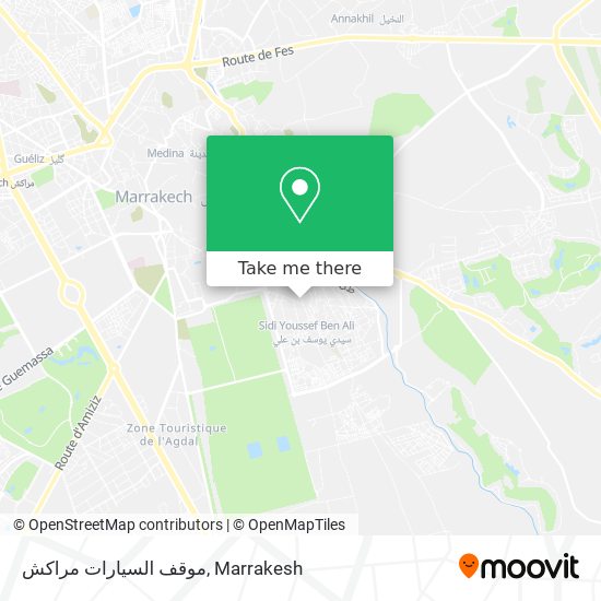 موقف السيارات مراكش map