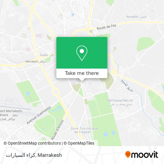 كراء السيارات map