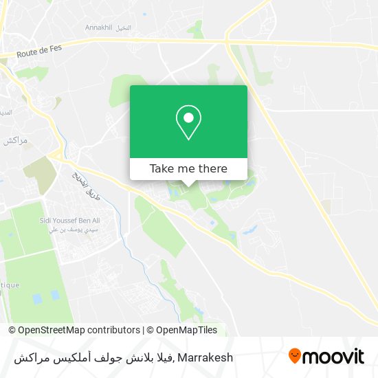 فيلا بلانش جولف أملكيس مراكش map