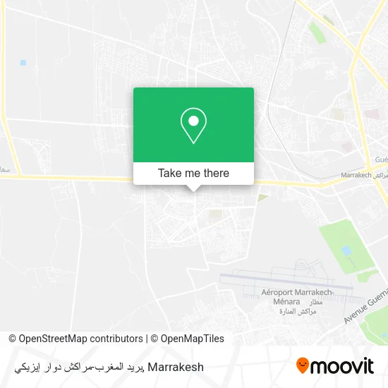 بريد المغرب-مراكش دوار إيزيكي map