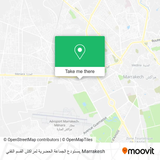 مستودع الجماعة الحضرية لمراكش القسم التقني plan