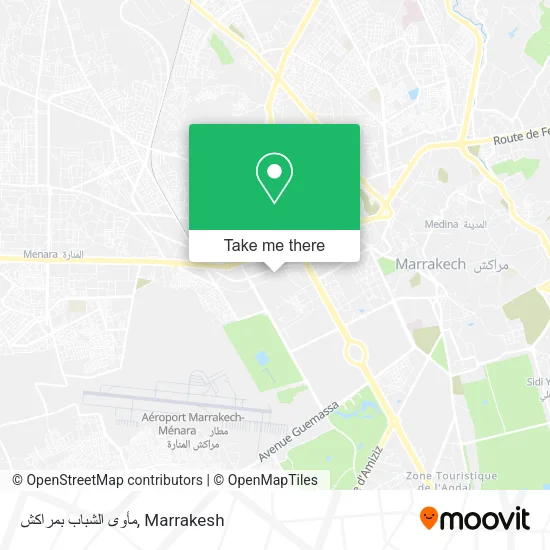 مأوى الشباب بمراكش map