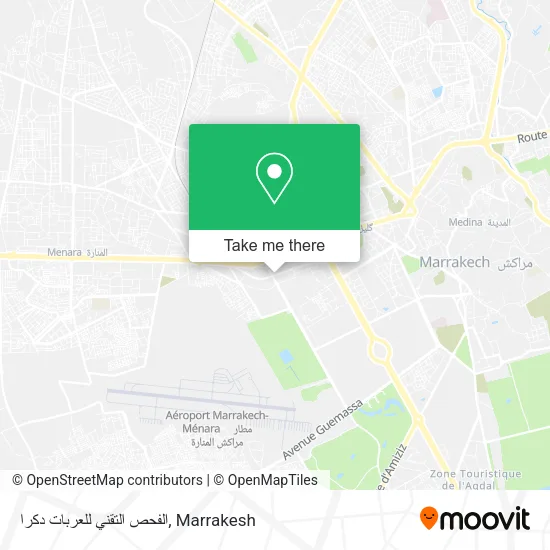 الفحص التقني للعربات دكرا map