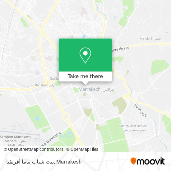 بيت شباب ماما أفريقيا map