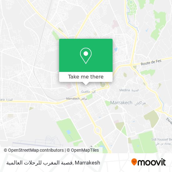 قصبة المغرب للرحلات العالمية map