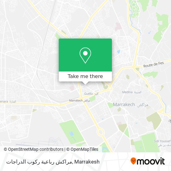 مراكش رباعية ركوب الدراجات map