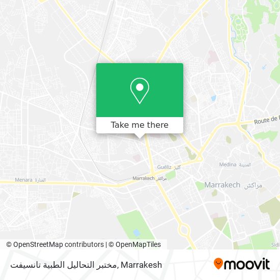 مختبر التحاليل الطبية تانسيفت map