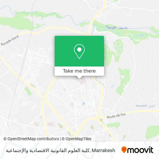 كلية العلوم القانونية الاقتصادية والإجتماعية map