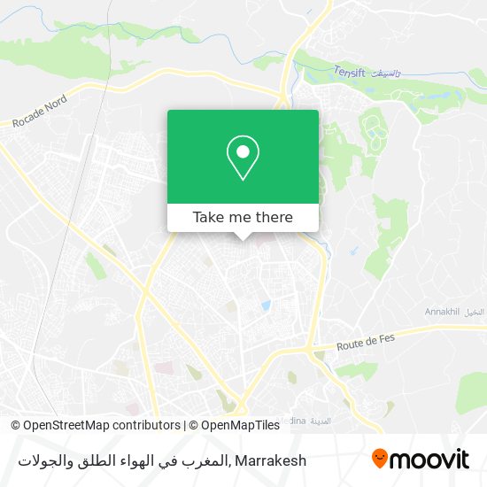 المغرب في الهواء الطلق والجولات map