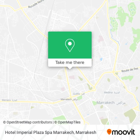 Hotel Imperial Plaza Spa Marrakech map