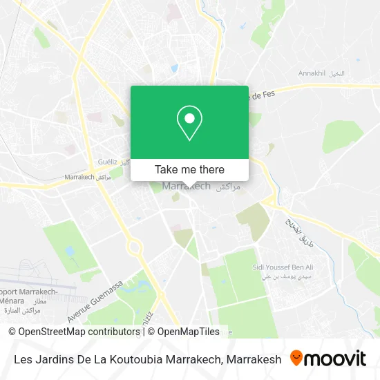 Les Jardins De La Koutoubia Marrakech map