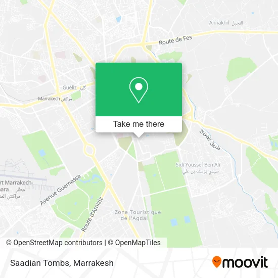 Saadian Tombs map