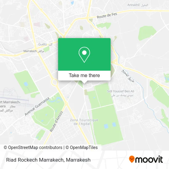 Riad Rockech Marrakech map