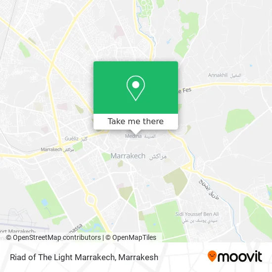 Riad of The Light Marrakech map