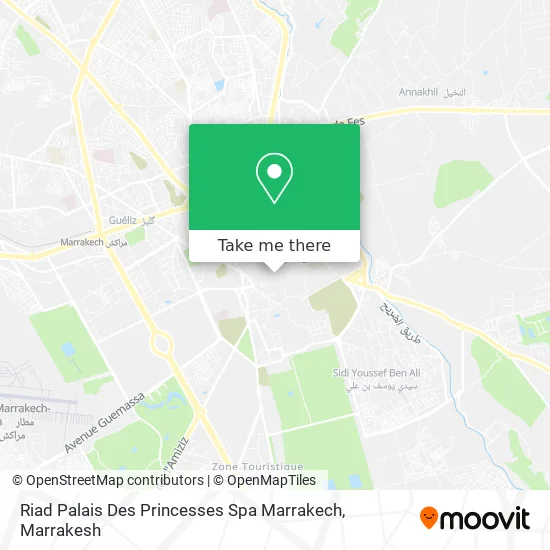 Riad Palais Des Princesses Spa Marrakech map