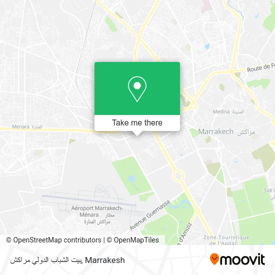 بيت الشباب الدولي مراكش plan