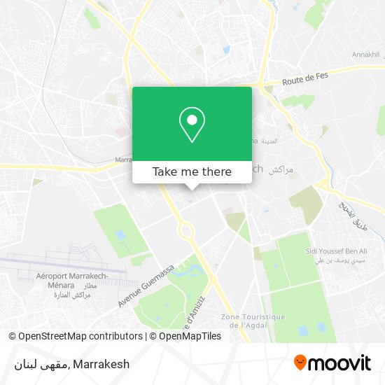 مقهى لبنان map