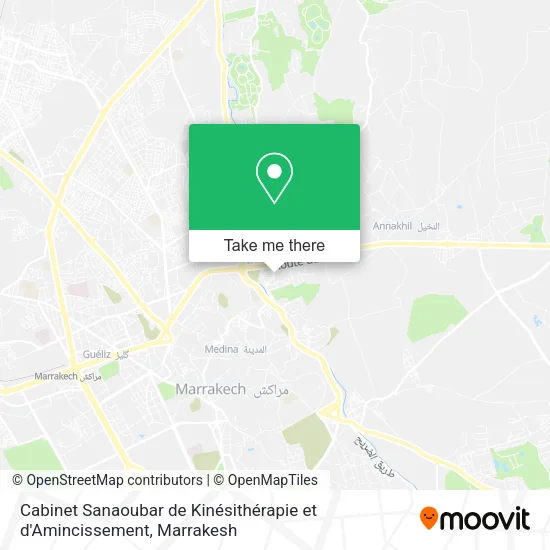 Cabinet Sanaoubar de Kinésithérapie et d'Amincissement map