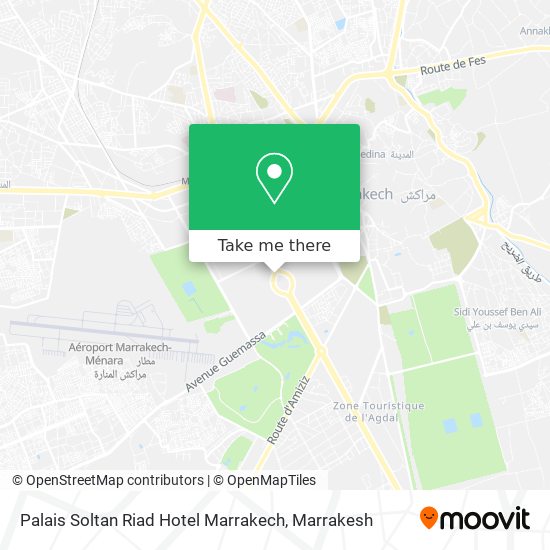 Palais Soltan Riad Hotel Marrakech map