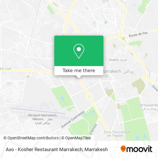 Axo - Kosher Restaurant Marrakech map