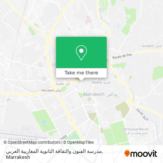 مدرسة الفنون والثقافة الثانوية المغاربية العربي map