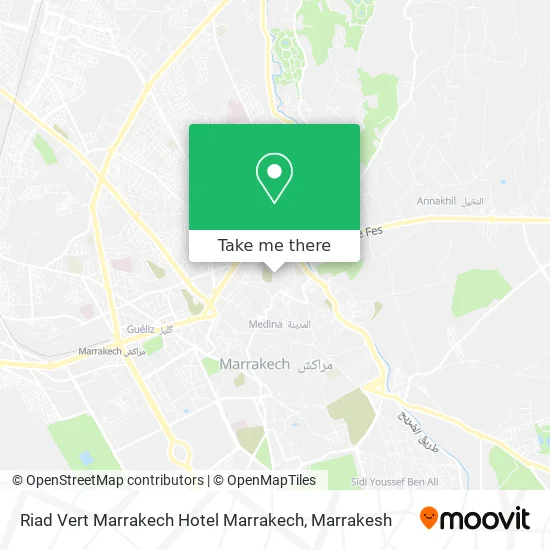 Riad Vert Marrakech Hotel Marrakech map