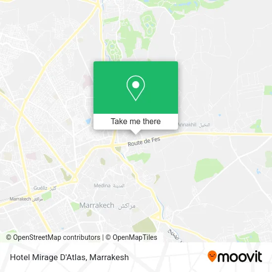 Hotel Mirage D'Atlas map