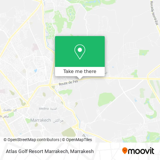 Atlas Golf Resort Marrakech map