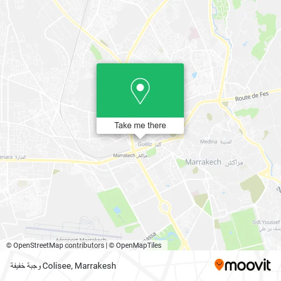 وجبة خفيفة Colisee map