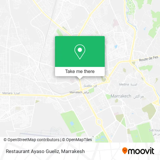 Restaurant Ayaso Gueliz map