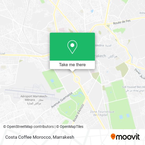 Costa Coffee Morocco map