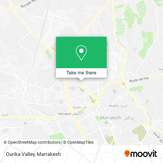 Ourika Valley map