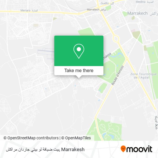 بيت ضيافة لو بيتي جاردان مراكش map