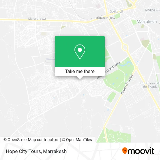 Hope City Tours map