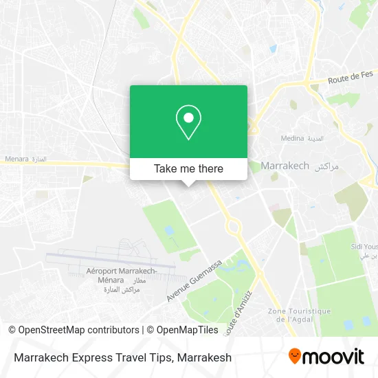 Marrakech Express Travel Tips map