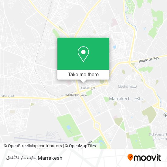 حليب حلو للأطفال map