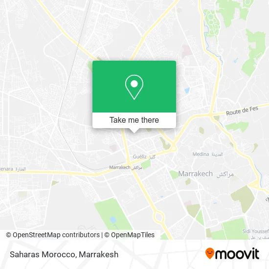 Saharas Morocco map