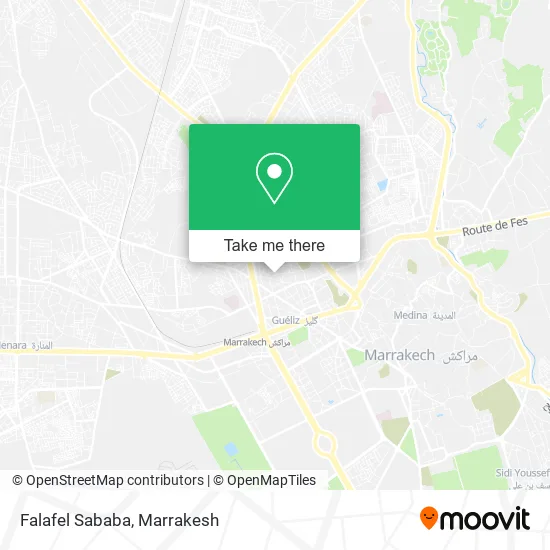Falafel Sababa map